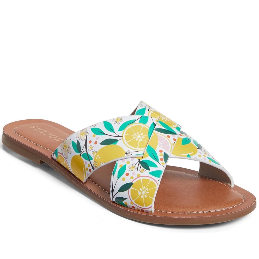 Jack Rogers Leather Slotted Sloane Crossover X-Band Sandal- New - Duplicate